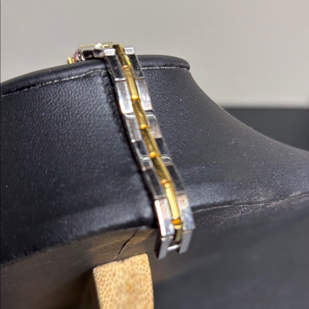 Seiko Two Tone Rectangular Case Classic Womens Dr… - image 3